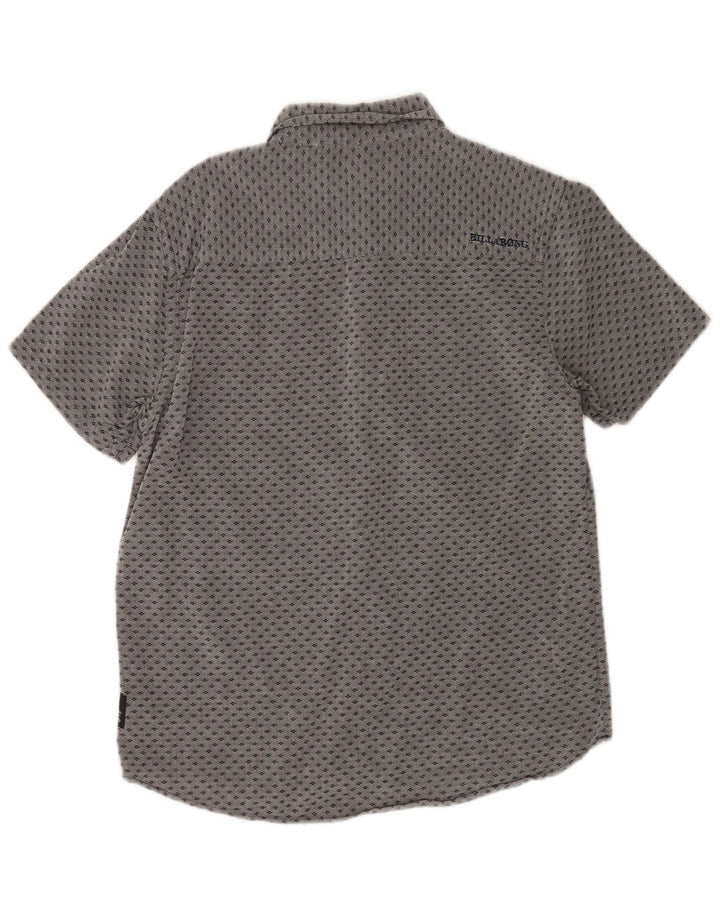 Billabong Mens Short Sleeve Shirt Small Grey Spotted