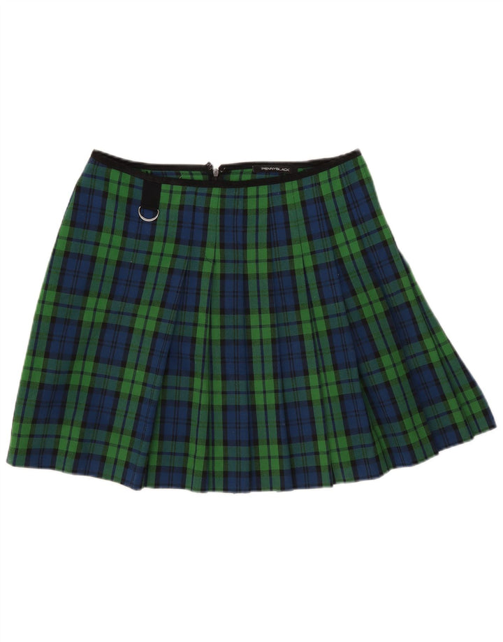 Penny Black Mini jupe femme W31 à carreaux vert moyen