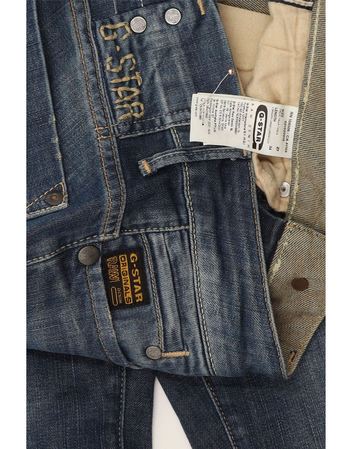 G-Star Womens Slim Jeans W27 L34 Blue Cotton