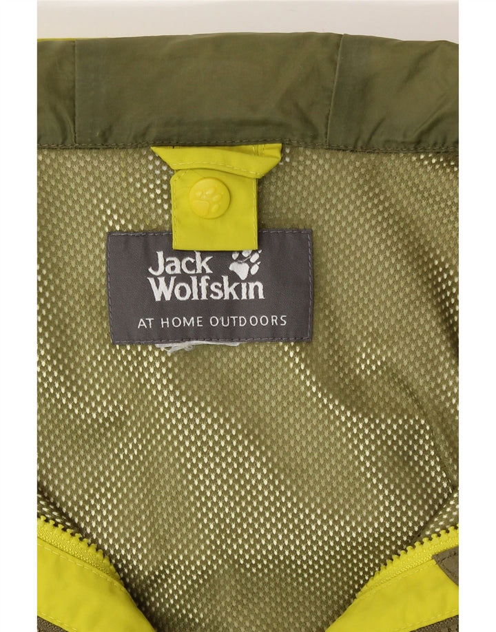 Jack Wolfskin Regnjakke med hætte til mænd UK 38 Medium Yellow