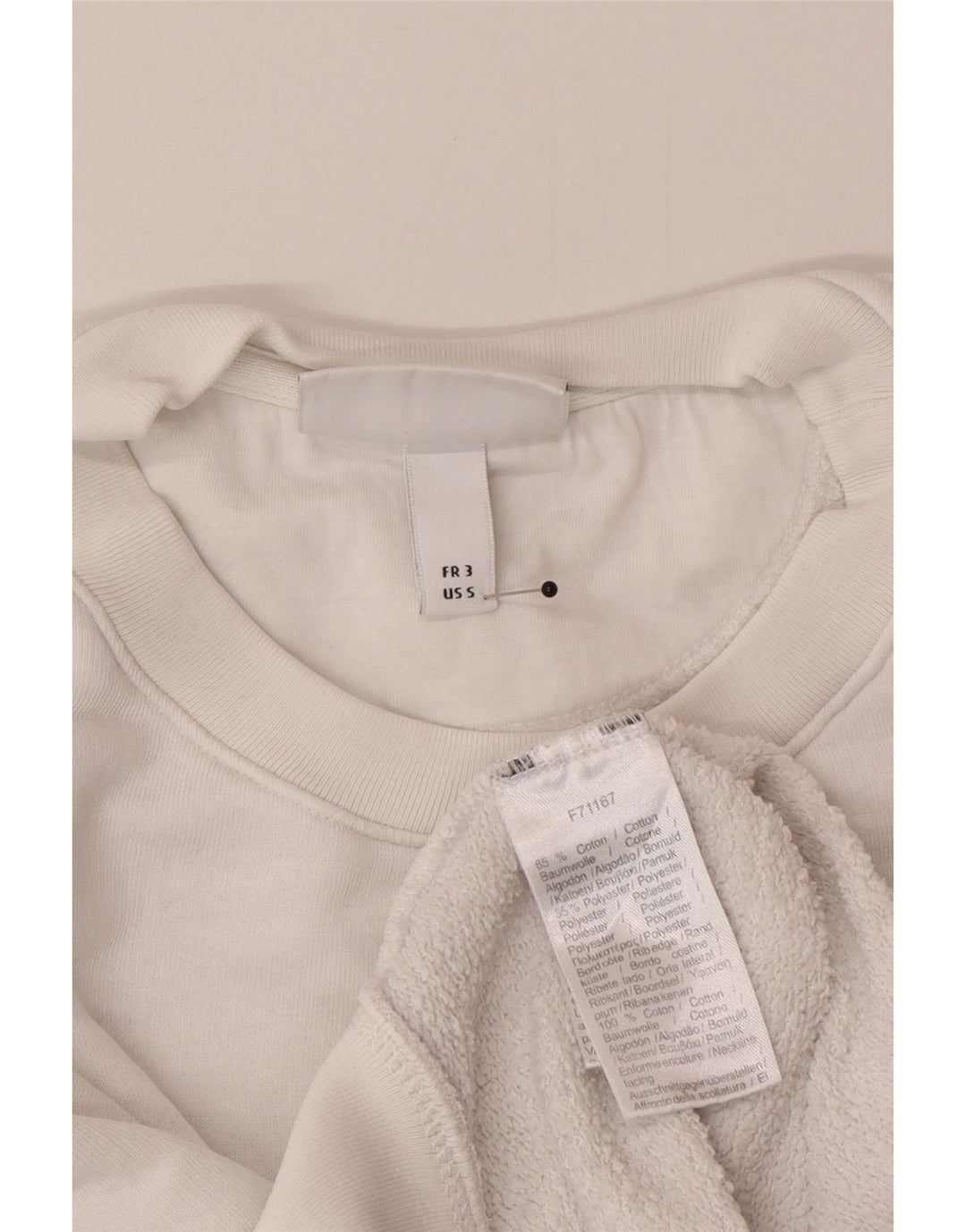 Lacoste Mens Graphic Sweatshirt Jumper Size 3 Small White Cotton