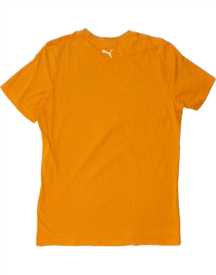 PUMA Mens Graphic T-Shirt Top Medium Yellow Vintage Puma and Second-Hand Puma from Messina Hembry 