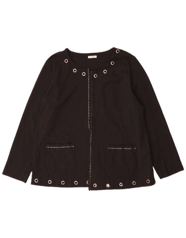 Fiorella Rubino Jachetă Blazer Oversized Open pentru femei UK 14 Medium Black