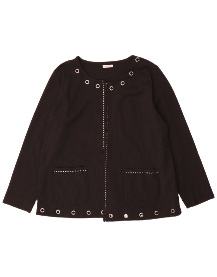 Fiorella Rubino Jachetă Blazer Oversized Open pentru femei UK 14 Medium Black