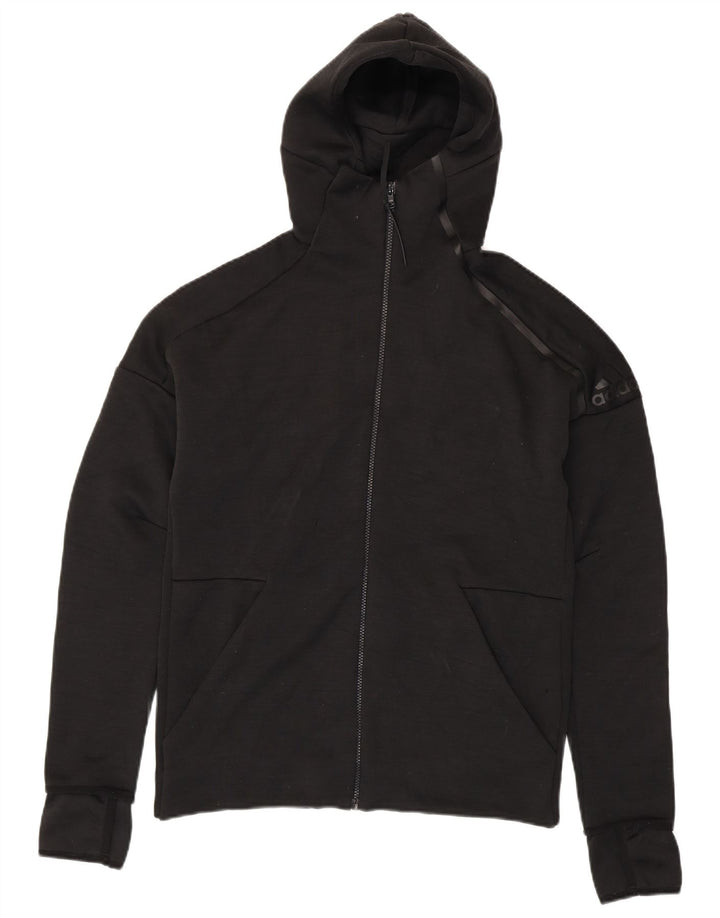 Adidas Hættetrøje med lynlås til mænd Medium Sort Flecked Polyester