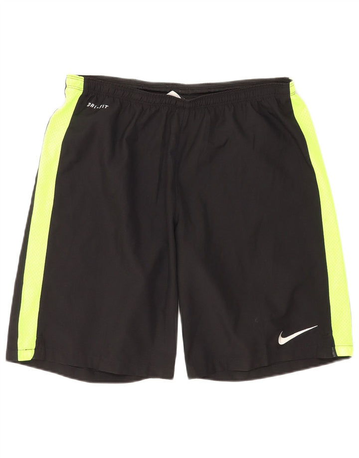 Nike Herre Dri Fit Sportshorts Medium Sort Colourblock Polyester