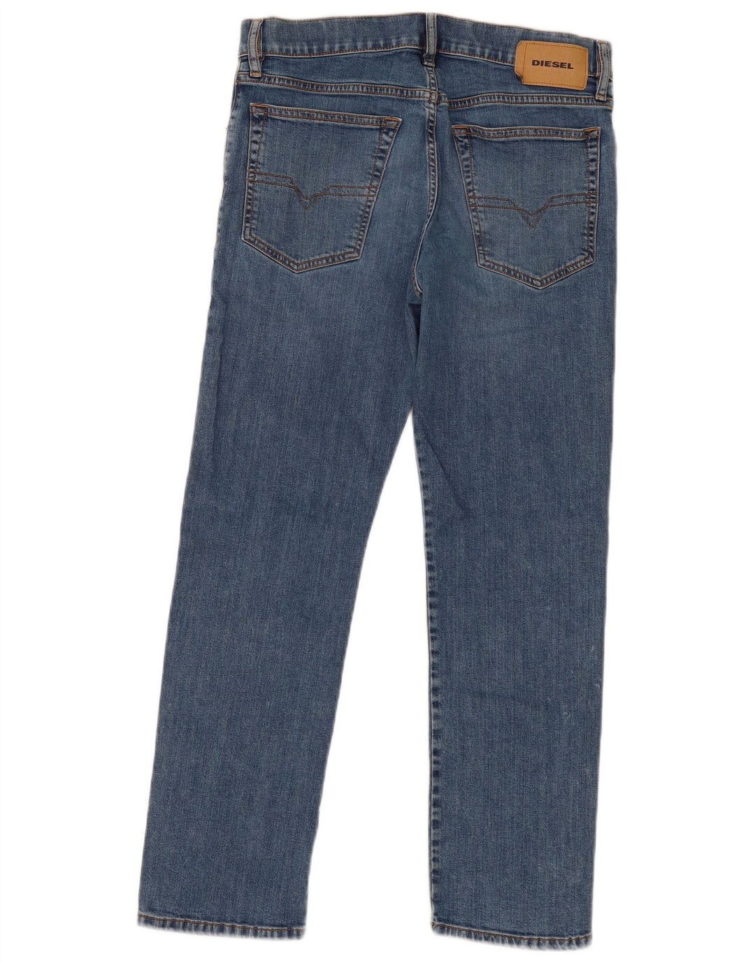 DIESEL Womens Straight Jeans W30 L27 Blue Cotton