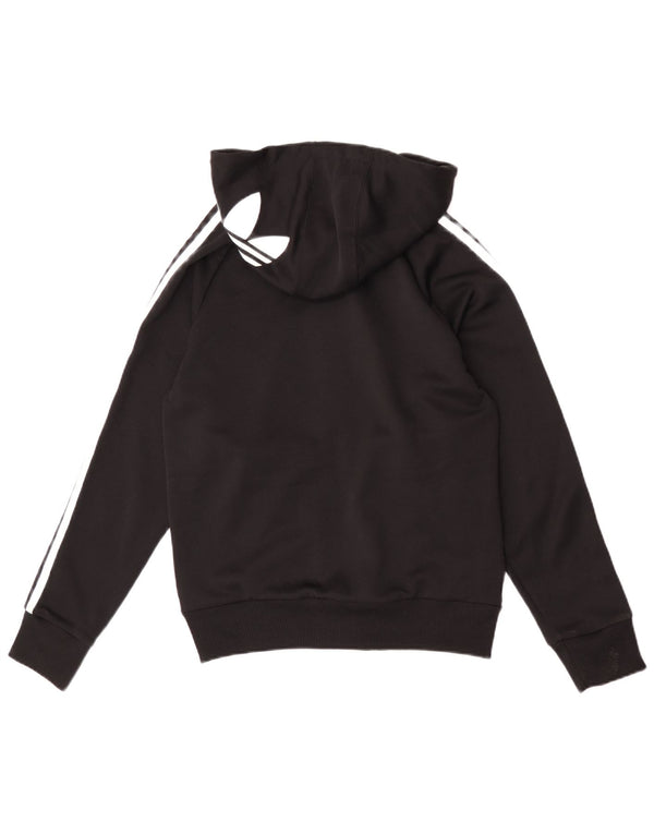 Adidas Damen Graphic Zip Hoodie Pullover IT 40 Small Schwarz Polyester