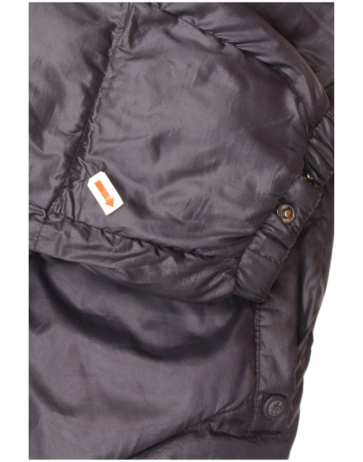 Massimo Dutti Mens Padded Jacket UK 36 Small Navy Blue Polyester