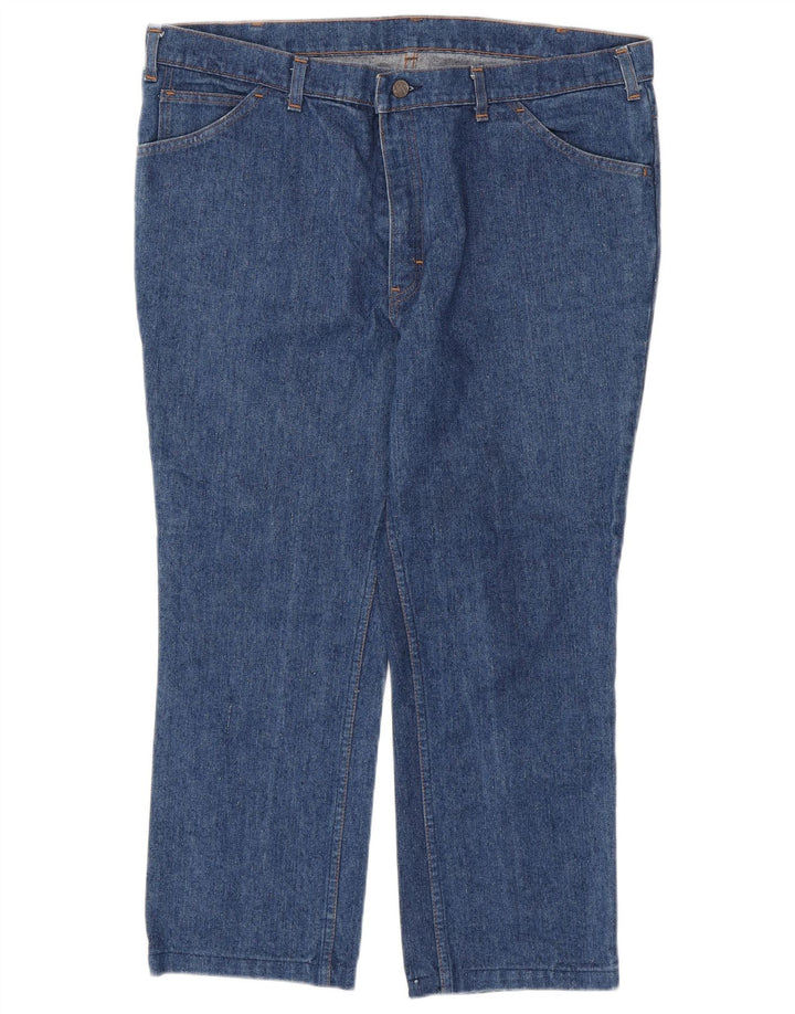 VINTAGE Mens Cropped Jeans W38 L25 Blue