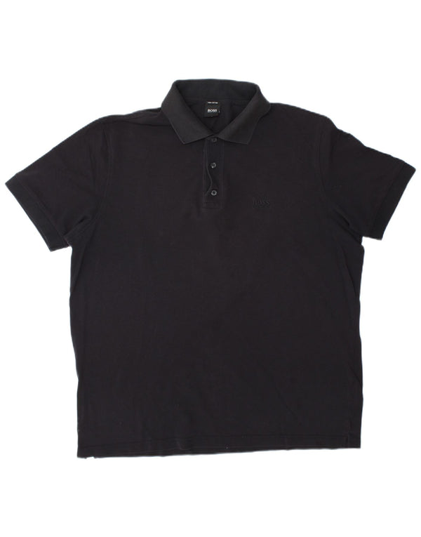Męska koszulka polo Hugo Boss XL, czarna, bawełniana