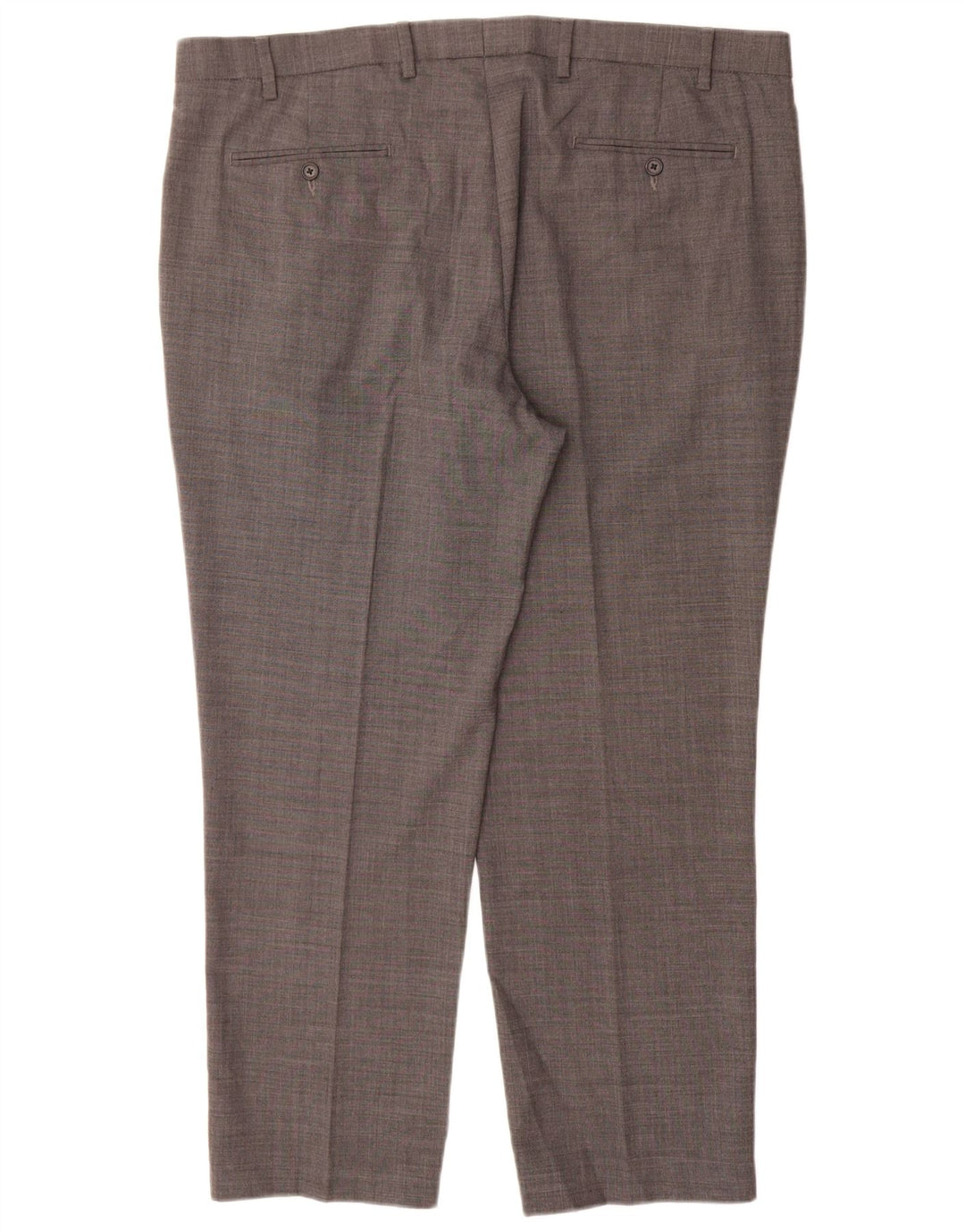 Marks & Spencer Mens Straight Regular Fit Suit Trousers W42 L29 Grey Wool