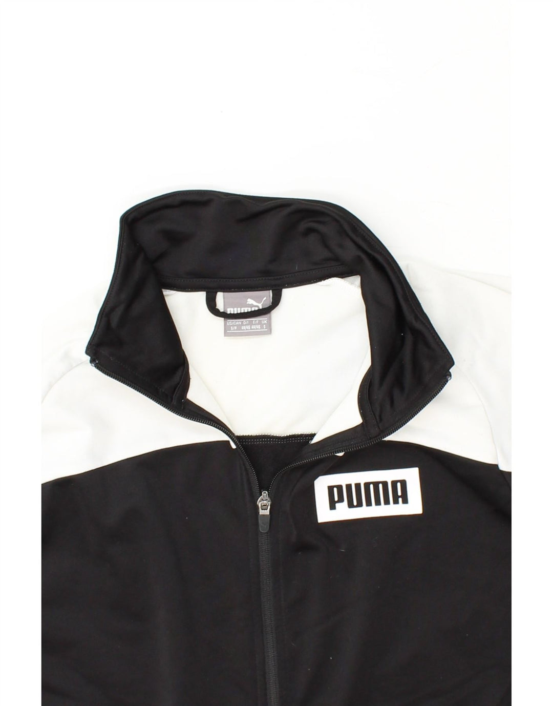 PUMA Mens Tracksuit Top Jacket Small Black Colourblock Polyester Vintage Puma and Second-Hand Puma from Messina Hembry 