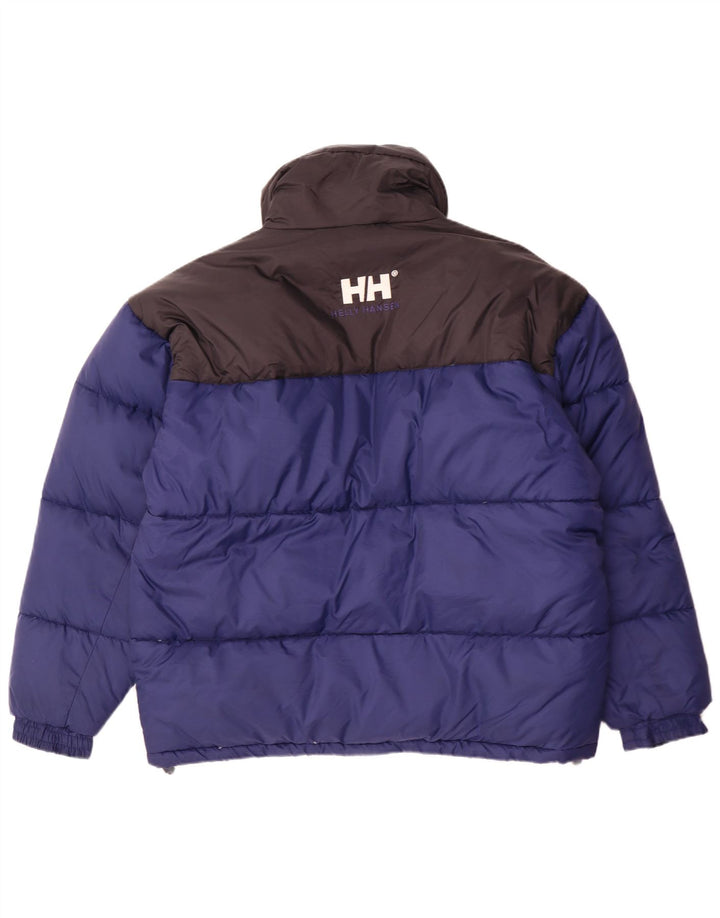 Helly Hansen Mens Graphic Padded Jacket UK 40 Large Blue Colourblock Nylon