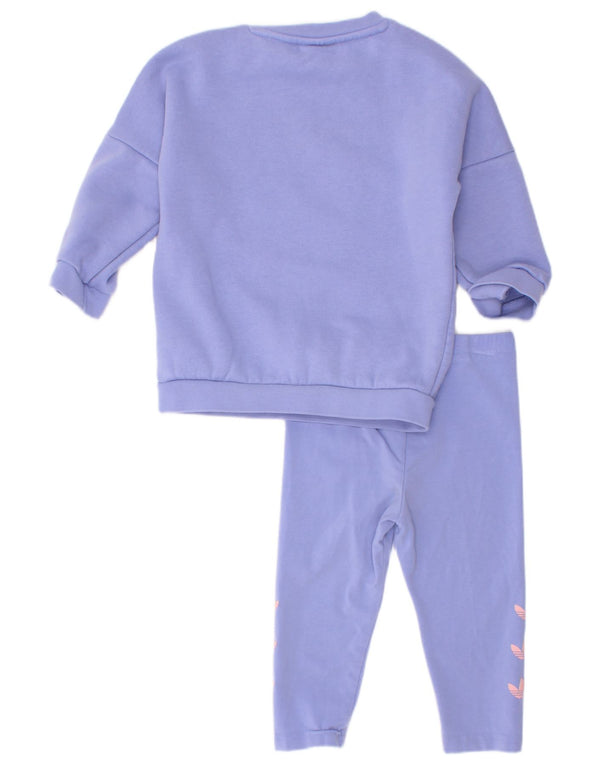 Adidas Survêtement complet graphique pour bébé fille 9-12 mois Violet Coton