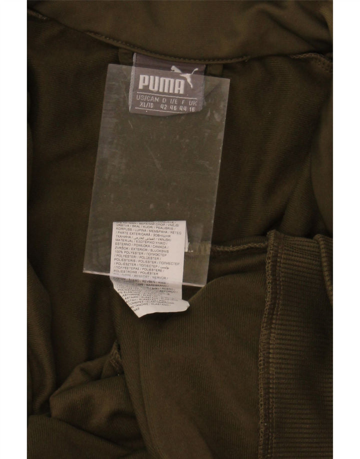 PUMA Womens Tracksuit Top Jacket UK 16 Large  Khaki Polyester Vintage Puma and Second-Hand Puma from Messina Hembry 