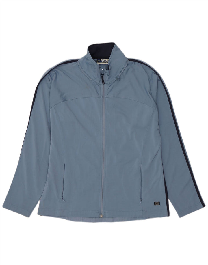 ASICS Chaqueta de chándal para hombre, talla grande, azul