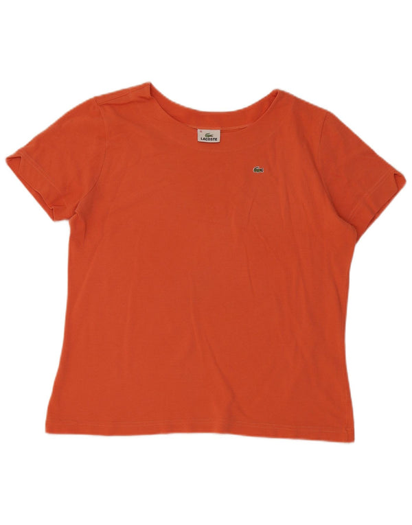 T-shirt damski Lacoste, rozmiar 46 XL, pomarańczowy, bawełniany