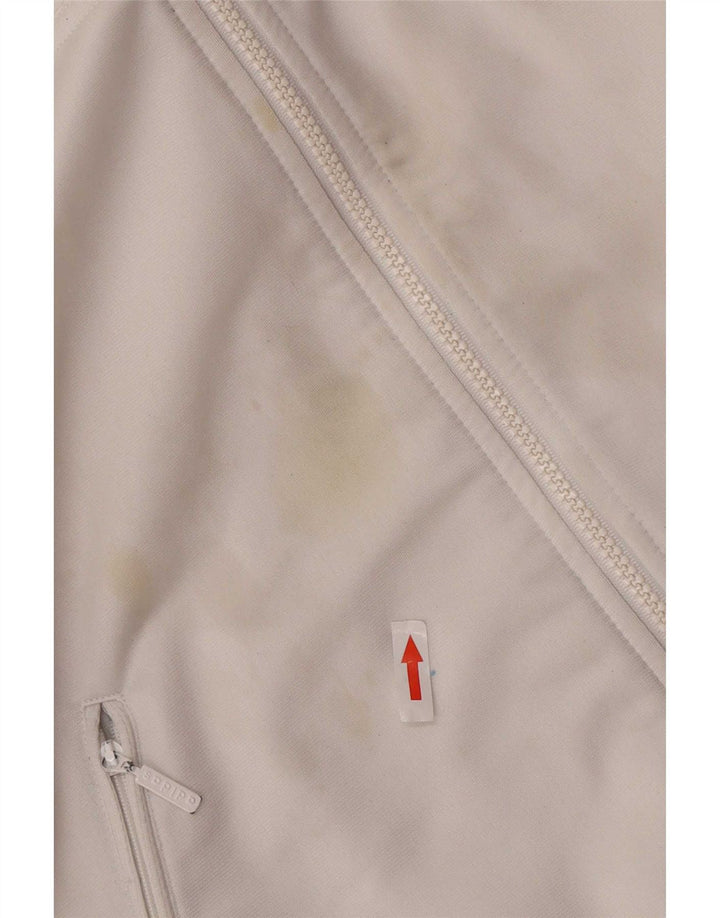 Adidas Męska bluza dresowa Top Jacket UK 38/40 Średni biały poliester