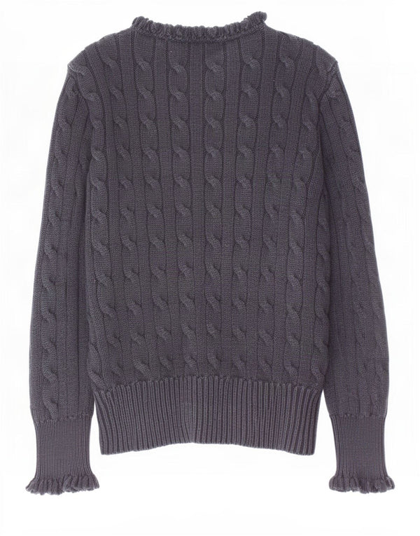 Ralph Lauren Pull Cardigan Fille 8-9 Ans Coton Noir Moyen