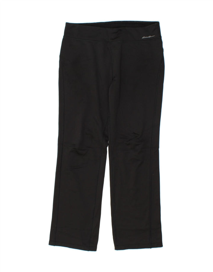 EDDIE BAUER Womens Tracksuit Trousers UK 14 Medium Black Polyester Vintage Eddie Bauer and Second-Hand Eddie Bauer from Messina Hembry 