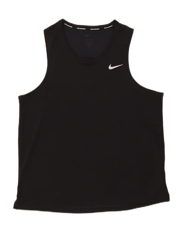 Nike Womens Dri Fit Débardeur UK 16 Large Noir Polyester
