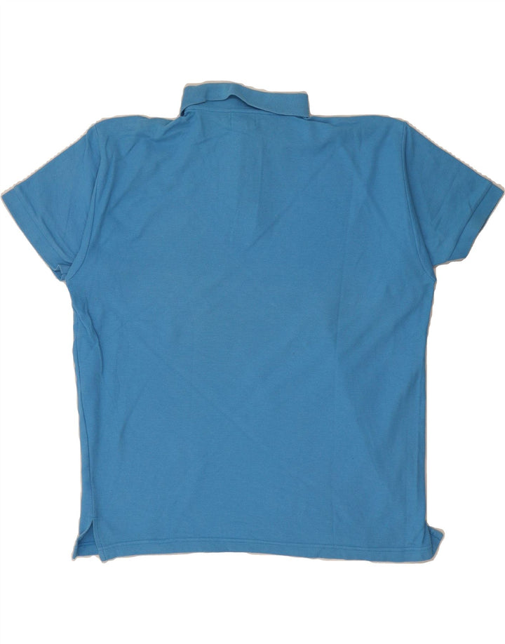 AMERICANINO Mens Polo Shirt Medium Blue Cotton Vintage Americanino and Second-Hand Americanino from Messina Hembry 