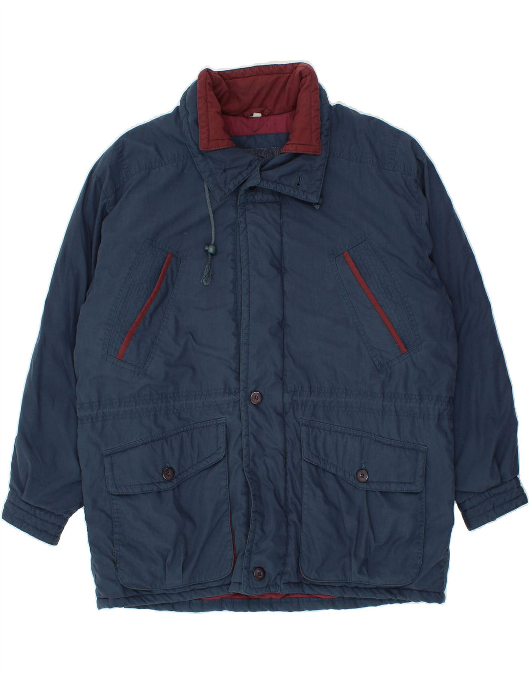 VINTAGE Womens Padded Jacket UK 22 3XL Navy Blue Polyester Vintage Vintage and Second-Hand Vintage from Messina Hembry 