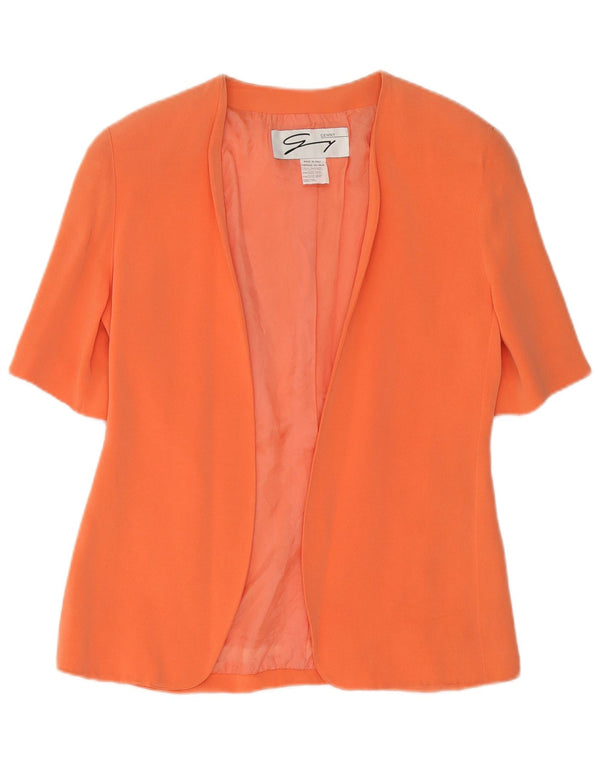 Genny Kortærmet Cardigan Top US 10 Large Orange Acetate