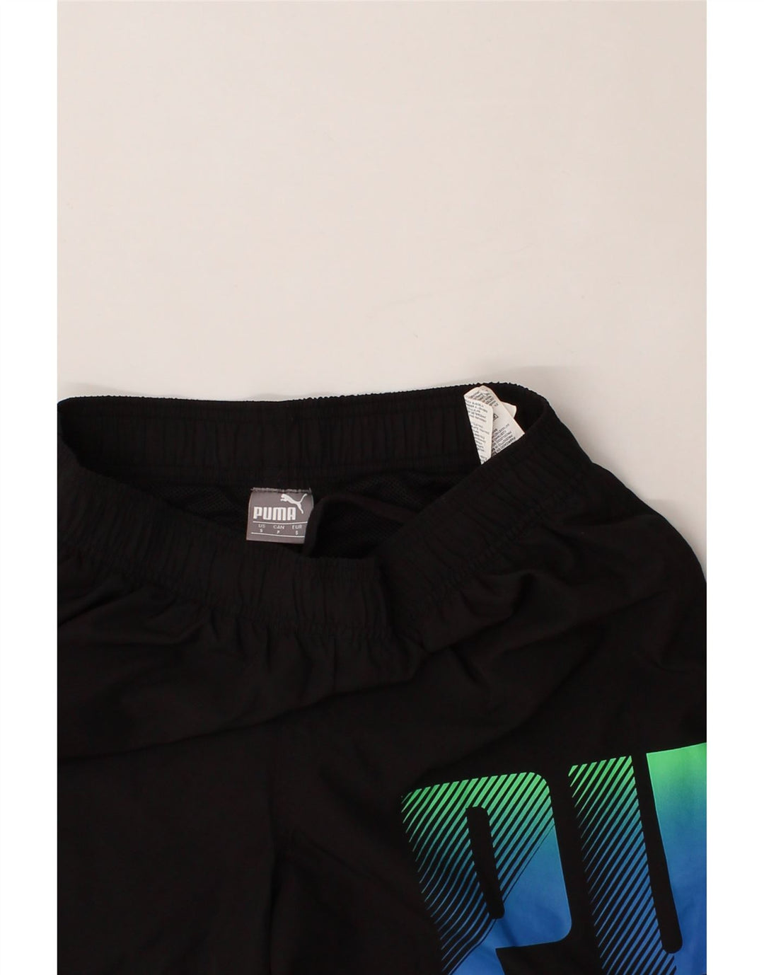 PUMA Womens Graphic Sport Shorts UK 10 Small  Black Polyester Vintage Puma and Second-Hand Puma from Messina Hembry 