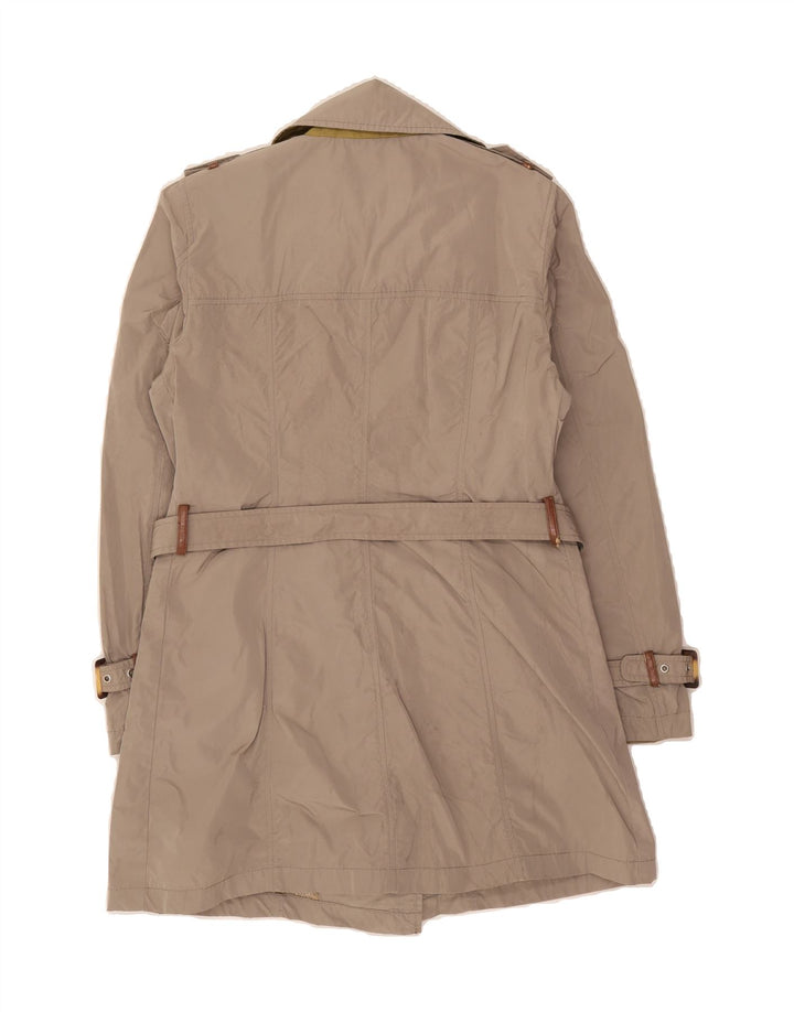 VINTAGE Womens Military Double Breasted Coat IT 44 Medium Beige Polyester Vintage Vintage and Second-Hand Vintage from Messina Hembry 
