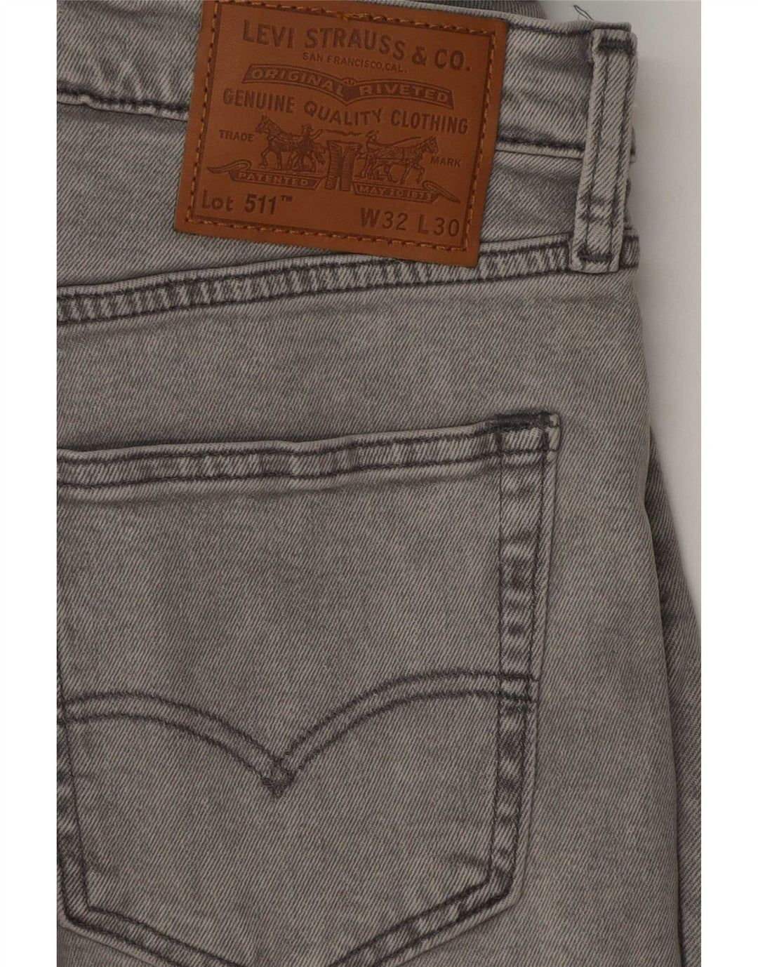 Levi's Herre 511 Slim Jeans W32 L30 Grå Bomuld