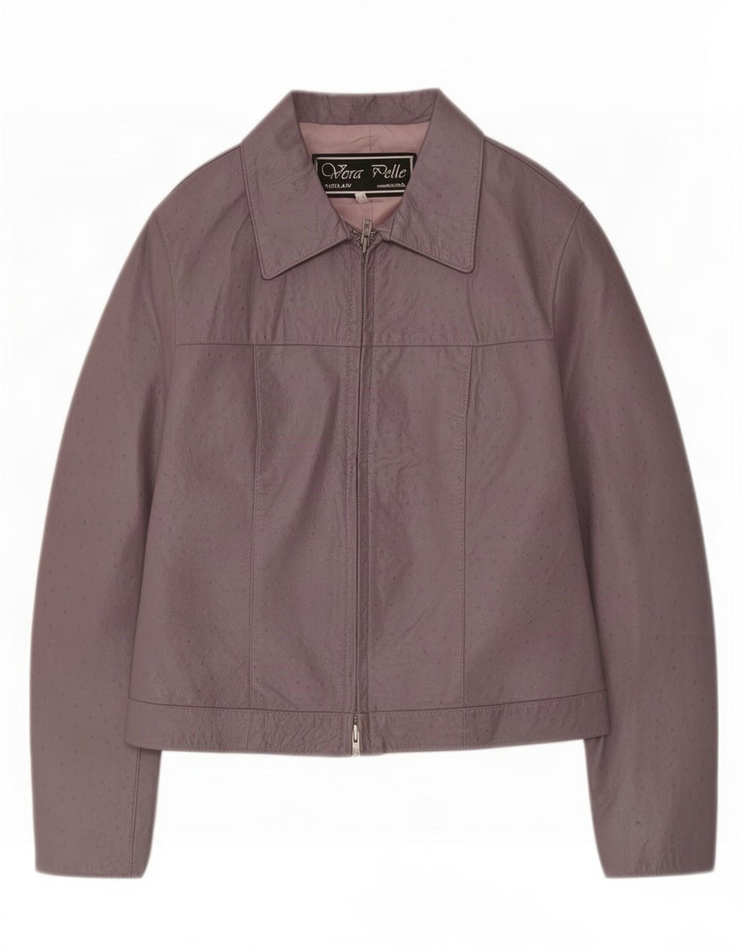 Geacă de piele vintage pentru femei IT 46 Large Violet
