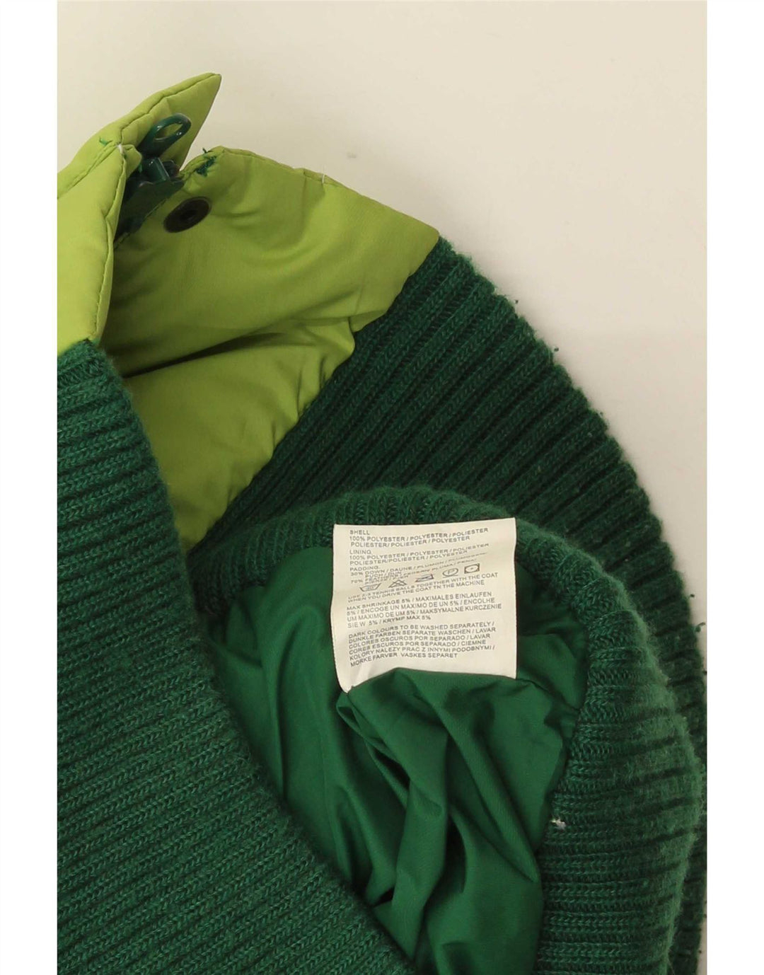 Only Womens Padded Gilet UK 10 Small Green Colourblock Polyester