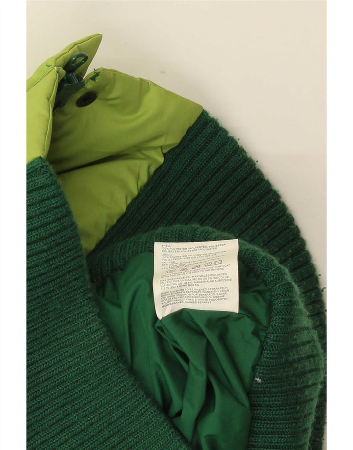 Only Womens Padded Gilet UK 10 Small Green Colourblock Polyester