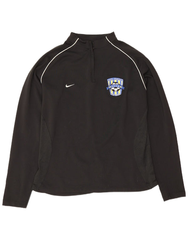 Nike Ženska majica dugih rukava s patentnim zatvaračem i izrezom US 16/18 XL crna