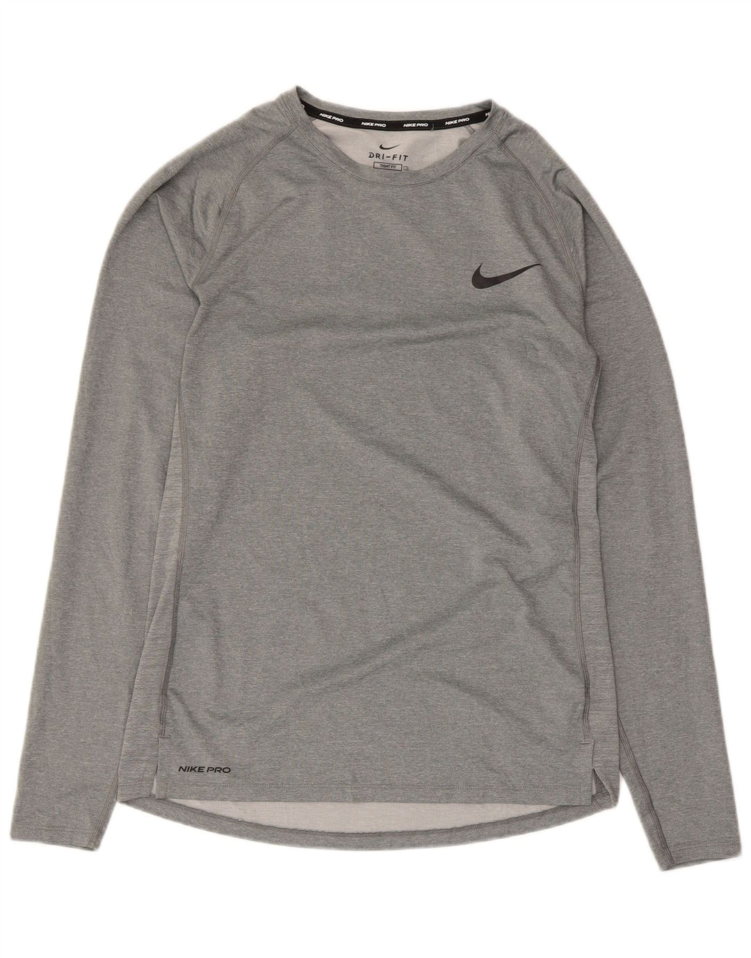 Nike Herre Dri Fit Top Langærmet XL Grå Polyester