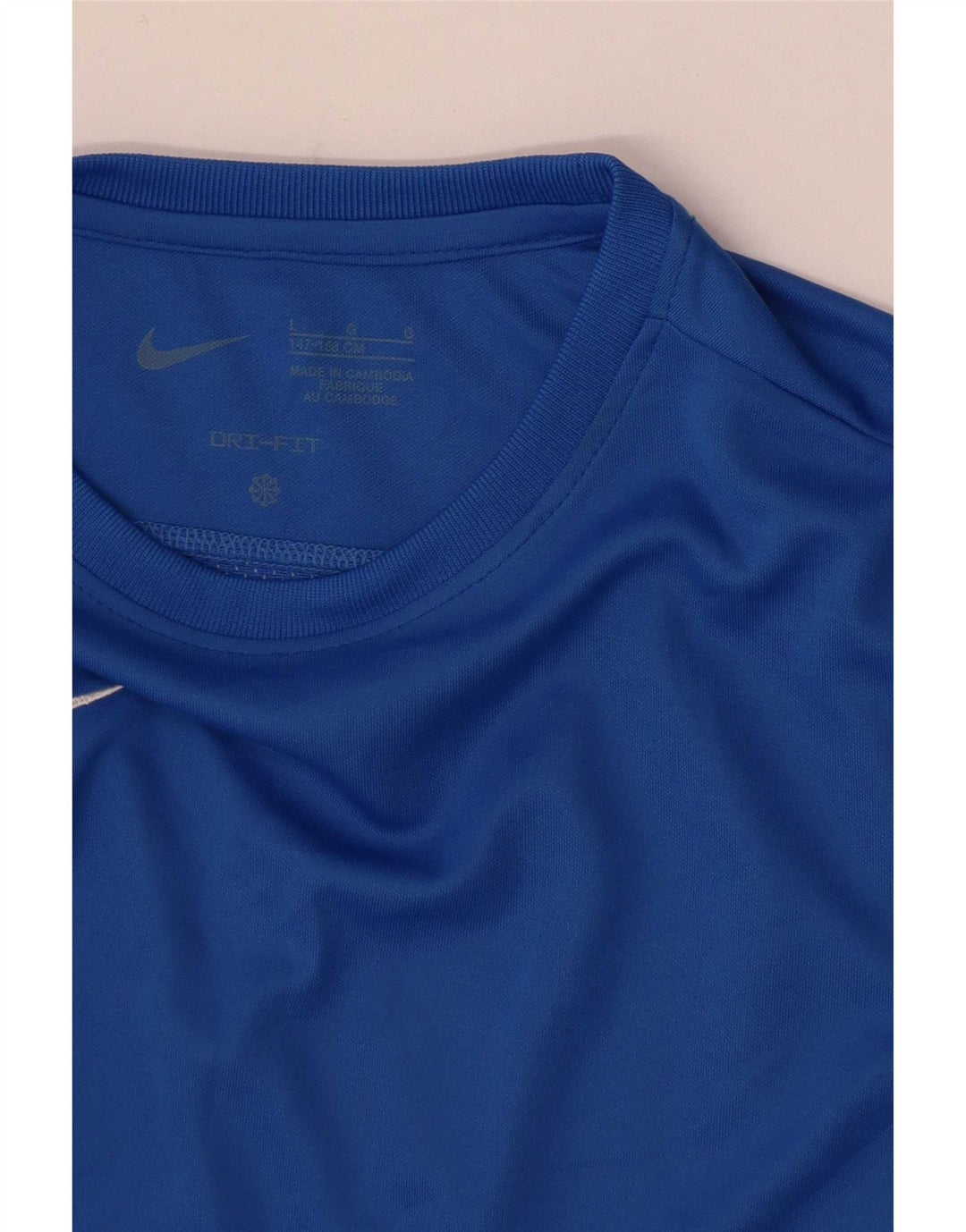 Nike Boys Dri Fit Top Long Sleeve 12-13 Years Large Blue
