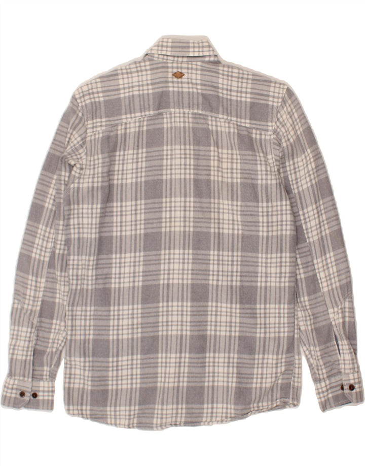 JACK & JONES Mens Shirt Small Grey Check Cotton Vintage Jack & Jones and Second-Hand Jack & Jones from Messina Hembry 