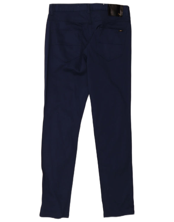 Zara Ανδρικό Skinny παντελόνι Chino EU 42 Large W32 L30 Navy Blue Cotton