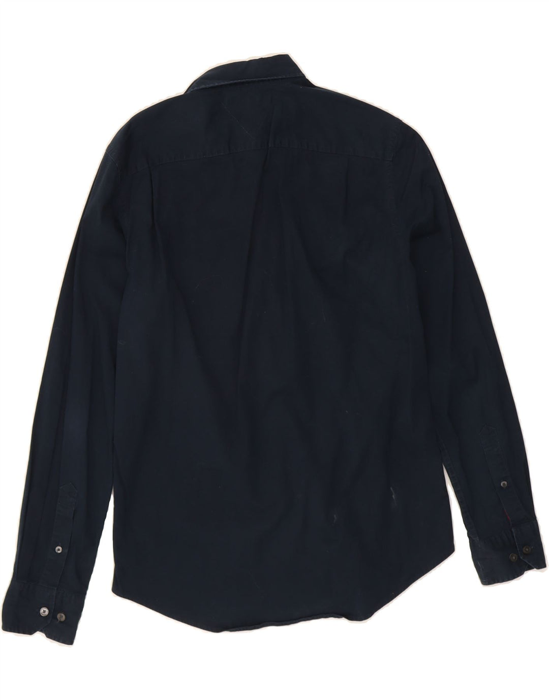 TOMMY HILFIGER Mens Shirt Small Navy Blue Cotton Vintage Tommy Hilfiger and Second-Hand Tommy Hilfiger from Messina Hembry 