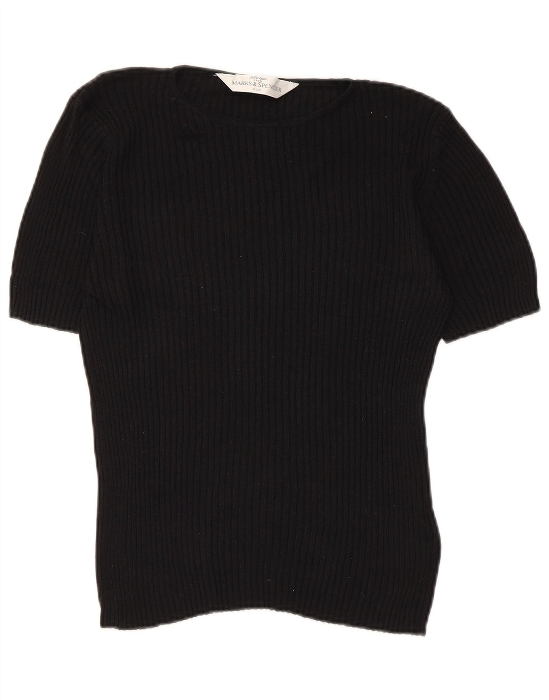 Marks & Spencer Chemisier pour femme UK 12 en soie noire moyenne