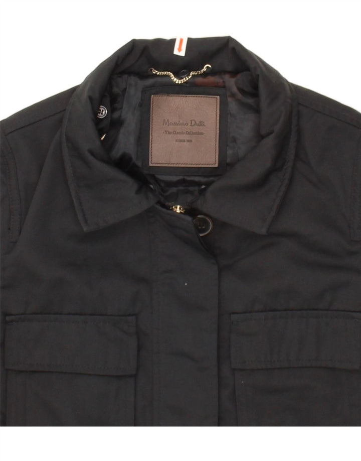 MASSIMO DUTTI Womens Utility Jacket UK 10 Small Black Polyester Vintage Massimo Dutti and Second-Hand Massimo Dutti from Messina Hembry 