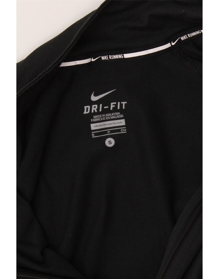 NIKE Womens Dri Fit Zip Neck Pullover Tracksuit Top UK 10 Small Black Vintage Nike and Second-Hand Nike from Messina Hembry 