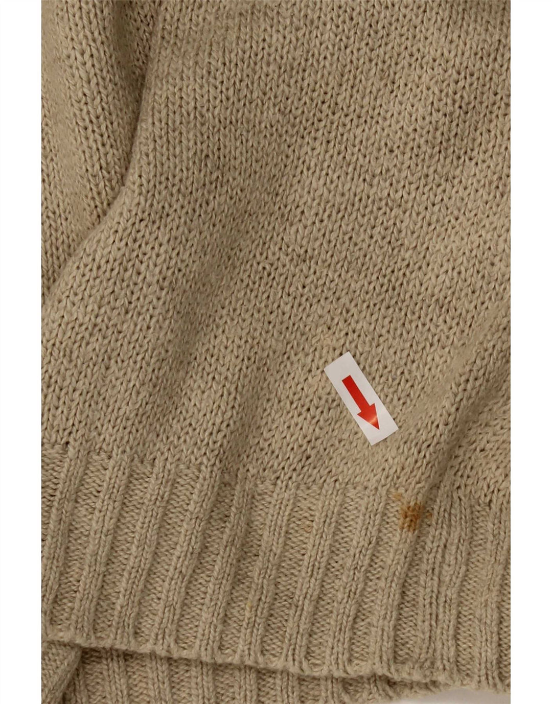 Benetton Mens Vest Tank Top Medium Beige Cotton
