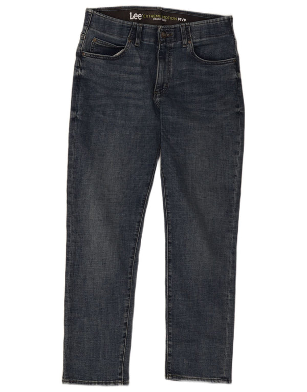 Lee Mens Flex Tapered Straight Jeans W32 L30 Azul Algodão