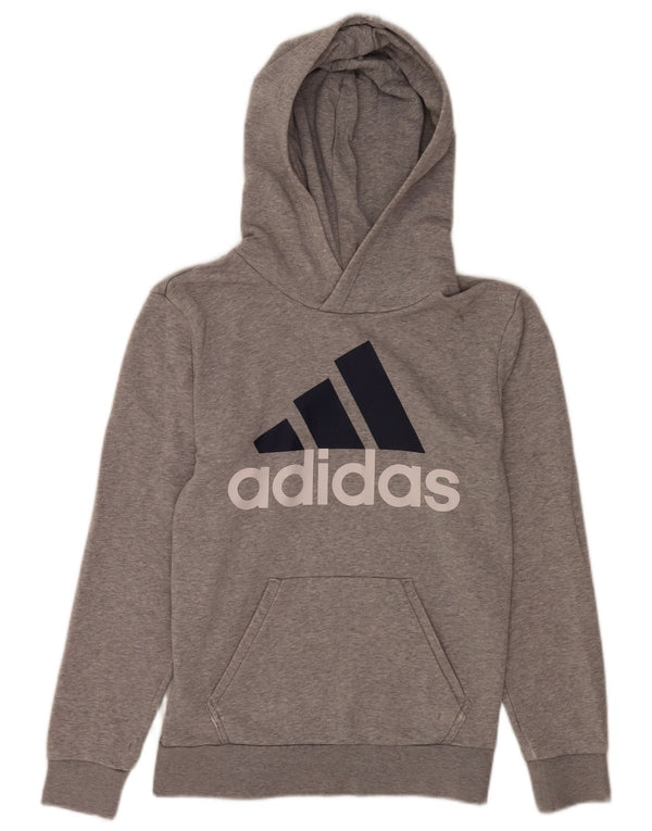 Felpa con cappuccio grafica da uomo Adidas XS grigia