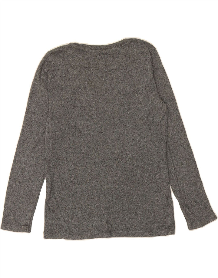 EDDIE BAUER Womens Top Long Sleeve UK 14 Medium Grey Flecked Cotton Vintage Eddie Bauer and Second-Hand Eddie Bauer from Messina Hembry 