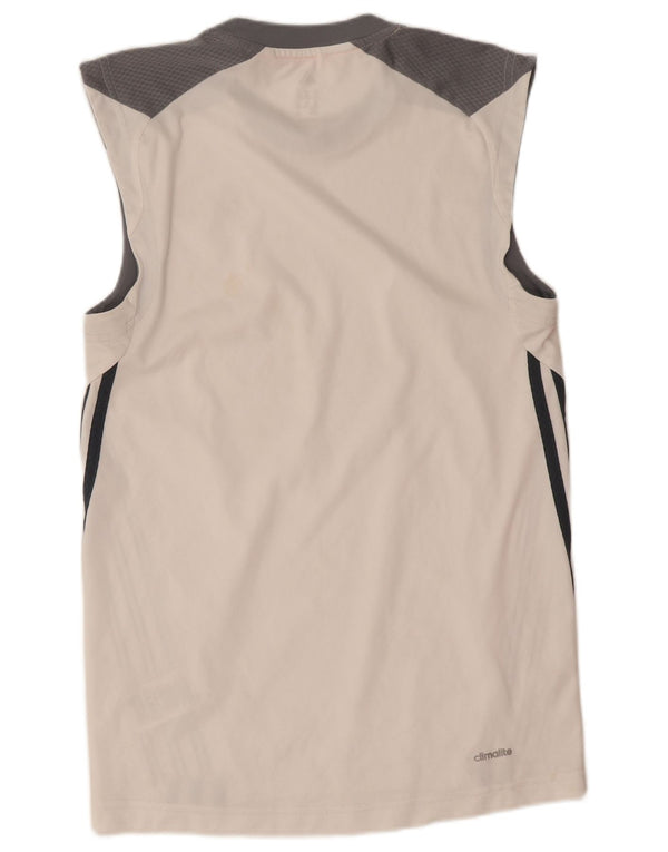 Adidas Herren Weste Top XS Weiß Colourblock Polyester Sport