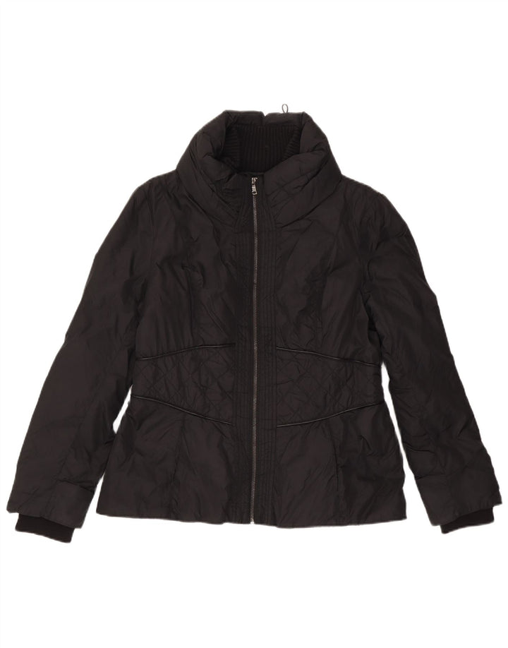 Zara Womens Quilted Jacket UK 18 XL Black Polyester